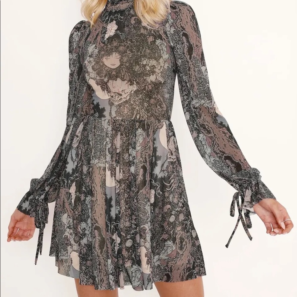 Blackmilk night ditch sheer grace dress size small